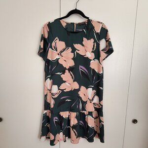 Halogen Drop Waist Short Sleeve Dress Sz S